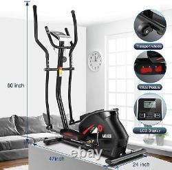 10 Level Resistance Magnetic Elliptical Machine Trainer Fitness with LCD