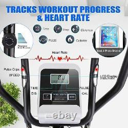 10 Level Resistance Magnetic Elliptical Machine Trainer Fitness with LCD