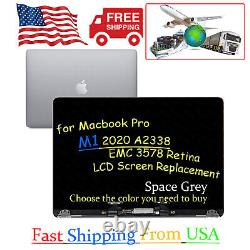 13 LCD Screen for MacBook Pro 2020 M1 A2338 Assembly Display Replacement Grey