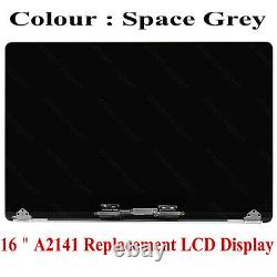 16 LCD Screen Full Display Assembly for MacBook Pro Retina A2141 EMC 3347 Grey
