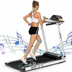 2.25HP Folding Treadmill WithBluetooth Speaker Running Machine 2-in-1 Home-Gym
