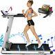 2.25HP Folding Treadmill with Bluetooth Speaker, 2 in 1 Running Machine Home Gym