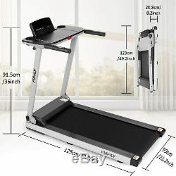 2.25HP Folding Treadmill with Bluetooth Speaker LCD Monitor 2-in-1 Fitness Machine