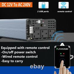 2500W 5000W PURE SINE WAVE Power Inverter DC 12V To AC 230V 240V LCD UK Outlets