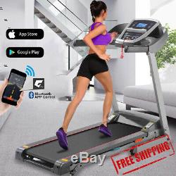 3.0HP Folding Treadmill Home Running Machine, Smart APP Control With Bluetooth