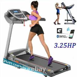 3.25HP Electric Treadmill Folding Incline Heavy Duty Running Machine with Gift