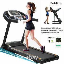 3.25HP Electric Treadmill Folding Incline Heavy Duty Running Machine with Gift