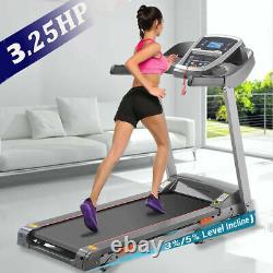 3.25HP Electric Treadmill Folding Incline Heavy Duty Running Machine with Gift