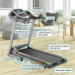 3.25HP Electric Treadmill Folding Incline Heavy Duty Running Machine with Gift