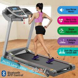 3.25HP Electric Treadmill, Home Incline Folding Jogging Running Machine with APPi