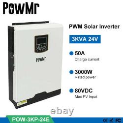 3000W Hybrid Inverter In 50A Solar Controller Uninterruptible Power DC24V AC230V