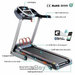 3HP Folding Treadmill Running Jogging Machine With APP Control Bluetooth USA