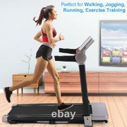 3HP Folding Treadmills Home Under Desk Electric Treadmill Workout 12 Pre-Program