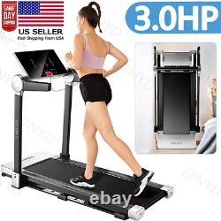 3HP Folding Treadmills Home Under Desk Electric Treadmill Workout 12 Pre-Program