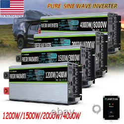 4000W 6000W 8000W Power Inverter DC 12V To AC 110V 120V Pure Sine Wave LCD Solar