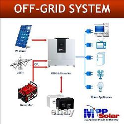 6000w 48vdc 120v/208V/240V Split phase Solar inverter 80A MPPT charger FREE WIFI