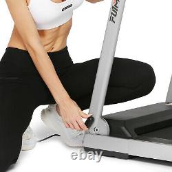 600W Folding Electric Treadmills Running Machine with Desk&Bluetooth Speaker