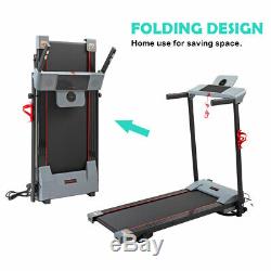 600W Folding Treadmill Electric Motorized Audio System Fitness Running Machine