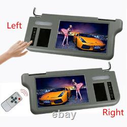7 Gray Car Sun Visor Mirror Display LCD Monitor Left+Right For Parking Camera