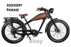 840W 26 Fat Tire Retro Classic Electric Bicycle 48V E-Bike LCD Display Gray