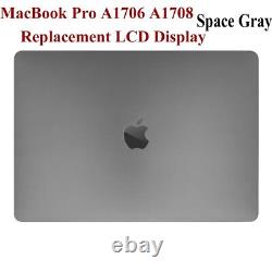 A++ Apple Macbook Pro 13 A1706 A1708 2016 2017 Gray LCD Display Screen Assembly