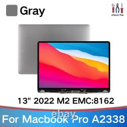A2338 Screen Replacement For MacBook Pro A2338 M2 2022 EMC 8162 LCD Display Gray