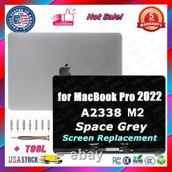 A2338 for APPLE MACBOOK PRO M2 2022 LCD DISPLAY ASSEMBLY EMC 8162 Silver/Gray
