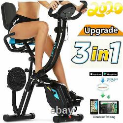 ANCHEER Foldable 3 in 1 Stationary Upright Folding Exercise Bike Workout Cycling