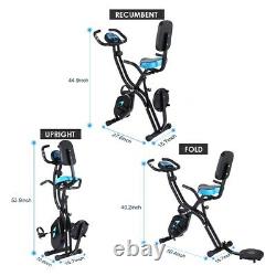 ANCHEER Foldable 3 in 1 Stationary Upright Folding Exercise Bike Workout Cycling