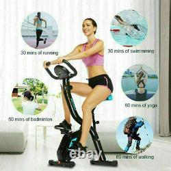 ANCHEER Folding US Best+Stationary Upright Folding Exercise Bike Workout Cycling