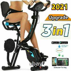 ANCHEER Folding US FAST+Stationary Upright Folding Exercise Bike Workout Cycling