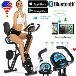 ANCHEER Folding US FAST+Stationary Upright Folding Exercise Bike Workout Cycling