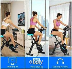 ANCHEER Folding US FAST+Stationary Upright Folding Exercise Bike Workout Cycling