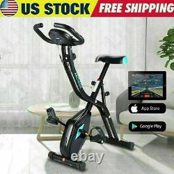 ANCHEER Folding US FAST+Stationary Upright Folding Exercise Bike Workout Cycling