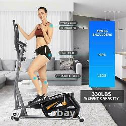 ANCHEER Magnetic Elliptical Exercise Fitness Training Machine Home Cardio Mute/