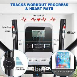 ANCHEER Magnetic Elliptical Exercise Fitness Training Machine Home Cardio Mute/