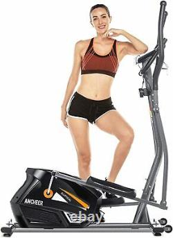 ANCHEER Magnetic Elliptical Exercise Fitness Training Machine Home Cardio Mute/