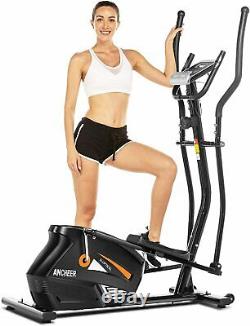 ANCHEER Magnetic Elliptical Exercise Fitness Training Machine Home Cardio Mute