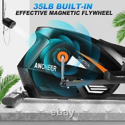 ANCHEER Magnetic Elliptical Machine Powerful Trainer Exercise with Bluetooth LCD