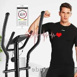 ANCHEER Magnetic Elliptical Machine Powerful Trainer Exercise with LCD Monitor