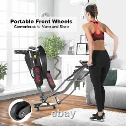 ANCHEER Magnetic Elliptical Machine Powerful Trainer Exercise with LCD Monitor