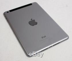 Apple IPad MINI 3 64GB Wifi + 4G Space Gray UNLOCKED 7.9 BUNDLE SURVIVOR CASE