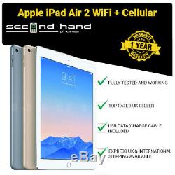 Apple iPad Air 2 16/32/64/128GB Wi-Fi + Cellular 4G Unlocked 9.7 Black/White