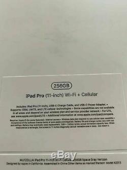 Apple iPad Pro 3rd Gen 256GB Wifi + Cellular Verizon 11in Gray + Pen + Keyboard
