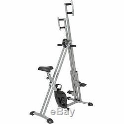 BCP 2 in 1 Vertical Climber Machine and Exercise Bike Black/Gray