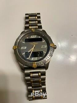 Breitling Aerospace Titanium and 18K Yellow Gold Model F65062 Serviced Last Year