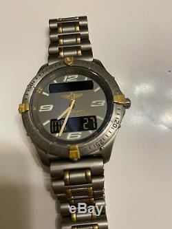 Breitling Aerospace Titanium and 18K Yellow Gold Model F65062 Serviced Last Year