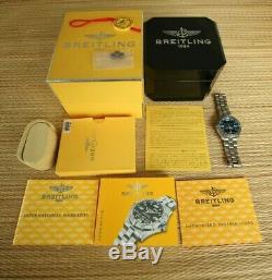 Breitling E65062 Aerospace Aviator Pilot Chronograph Chrono Watch + Full Box Set