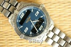 Breitling E65062 Aerospace Aviator Pilot Chronograph Chrono Watch + Full Box Set