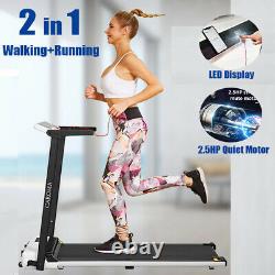 Caroma 2.5HP 2-In-1 Electric Motorized Treadmill Running Machine Home Office 21